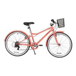 DECATHLON 迪卡侬 青少年混合路面自行车24寸 RIVERSIDE 500 珊瑚粉红色