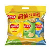 Lay's 乐事 薯片 (原味+黄瓜+青柠) 70克*3包 组合包 零食大礼包 休闲食品