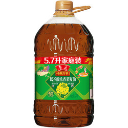 luhua 鲁花 香飘万家 低芥酸浓香菜籽油5.7L