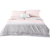  罗莱生活 LUOLAI 家纺 W-溯源·凉风纱 简约夏季蚕丝被 粉色 150*215cm