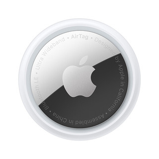 Apple 苹果原装AirTag防丢器定位扣追踪器行李防丢失查找定位扣适用于iPhone14promax/13/12/iPad AirTag单个+黑色皮革钥匙扣