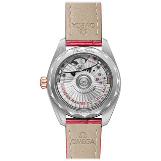 欧米茄（OMEGA） 瑞士手表海马系列自动机械女士腕表34mm 皮带粉色宝石220.23.34.20.60.001