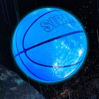 SIRDAR 萨达 夜光篮球7号发光荧光反光成人学生专用真皮手感蓝球礼物