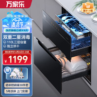macro 万家乐 嵌入式高温消毒柜大容量消毒碗柜智能童锁家用双重二星消毒柜 ZQD110-DQ053