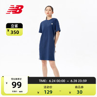 New Balance NB官方奥莱 女款夏季舒适圆领休闲运动连衣裙T恤裙