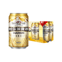 88VIP：哈尔滨啤酒 小麦王 白啤 330ml*6听 整箱装