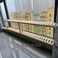 放花盆的架子 窗台上花架置物架阳台放多肉的多层格架落地式实木飘窗花盆小架子 升级碳化色