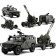 JACKIEKIM JK金属1/32警车俄罗斯虎式装甲车M型防暴军事模型开门声光玩具