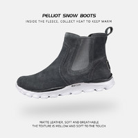 PELLIOT 伯希和 户外雪地靴女短筒秋冬季轻便保暖加厚防滑时尚舒适耐磨鞋子