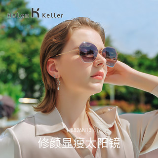 Helen Keller 墨镜女偏光防紫外线高级感大脸显瘦潮流ins太阳眼镜H8826
