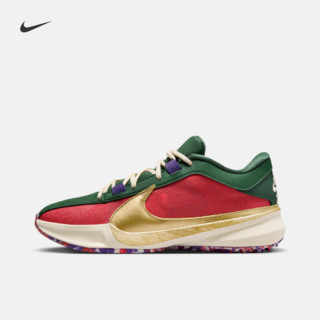 Nike耐克官方 ZOOM FREAK 5 EP 男子篮球鞋DZ2945 43 健身红/金属色/冷杉绿/庭紫/猫眼褐/白色(DZ2945-600)