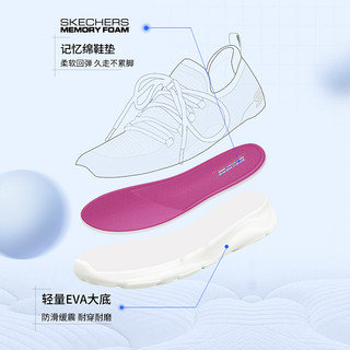 Skechers斯凯奇女鞋一脚蹬柔软网面舒适运动跑步鞋百搭休闲跑步鞋 38 灰色/橘色/GYOR