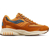 Saucony索康尼 3D Grid 男士慢跑鞋防滑耐磨舒适透气运动鞋休闲旅游鞋 Brown _ Rust 42.5/US9