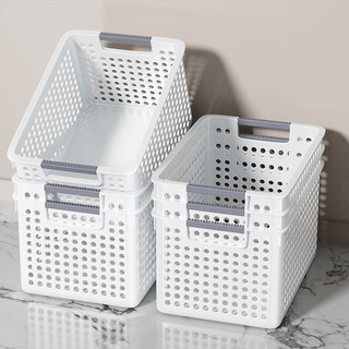 零食杂物收纳箱玩具整理筐家用橱柜置物篮子储物塑料箱厨房桌面盒
