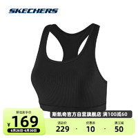 SKECHERS 斯凯奇 美背运动女子内衣防震跑步P223W094 碳黑/0018 L