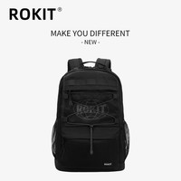 ROKIT 大容量纯色双肩包女百搭大学生背包简约旅行初高中小型背包