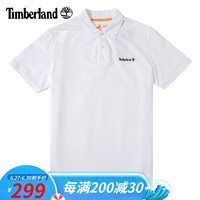 Timberland添柏岚 POLO短袖男春夏新款户外棉质透气运动休闲衣翻领T恤A24H2 A5PGC100/白色 XS