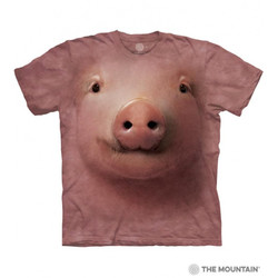 THE MOUNTAIN 男女款小猪3D图案圆领T恤103244