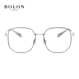 暴龙（BOLON） 暴龙眼镜王俊凯同款近视眼镜架β钛光学镜框BJ7250 B15-银色/亮黑 单镜框