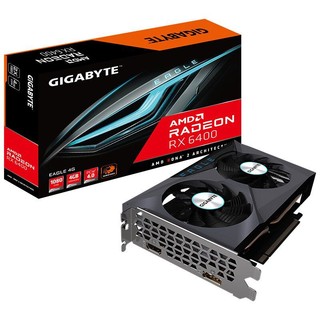 GIGABYTE 技嘉 AMD Radeon RX 6400 EAGLE 显卡 4GB 黑色