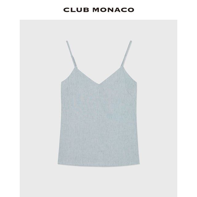 CLUB MONACO 摩纳哥会馆 V领亚麻混纺休闲吊带