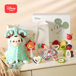 Disney 迪士尼 新生儿礼盒套装宝宝满月礼物婴儿摇铃早教益智玩具送人高档
