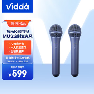 Vidda 海信 麦克风 VM5K-T 海信电视 Vidda电视定制麦克风 天籁K歌 无线麦克风 家庭KTV 双支套装