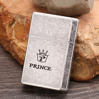 欧弘日本王子打火机GT极酷煤油个性防风火机密封持久续航省油复古 古银王子小标 40毫升煤油+王子火石_40毫升煤