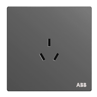 ABB 开关插座面板 10A三孔插座 轩致系列 灰色 AF203-G