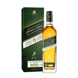 JOHNNIE WALKER 尊尼获加 绿牌 15年 调和 苏格兰威士忌 43%vol 750ml 礼盒装