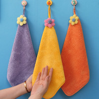 DUFRE 2条装可挂式擦手巾 可爱厨房卫生间居家儿童擦手小毛巾 擦手布