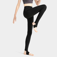 FANDIMU 范迪慕 瑜伽服裤运动裤女跑步健身裤踩脚高腰紧身弹力外穿舞蹈裤 黑色-XL