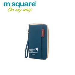 m square 旅行美学 T131387 护照证件包 短款 海军蓝