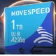 PLUS会员：MOVE SPEED 移速 YSTFT300 MicroSD存储卡 1TB （V30、U3、A2）