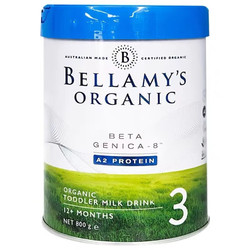 BELLAMY'S 贝拉米 有机婴儿配方奶粉白金版含有机A2蛋白800g/罐 3段 效期24年2月