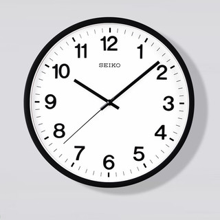 SEIKO 精工 日本精工时钟家用免打孔钟表12英寸立体刻度简约客厅卧室挂钟