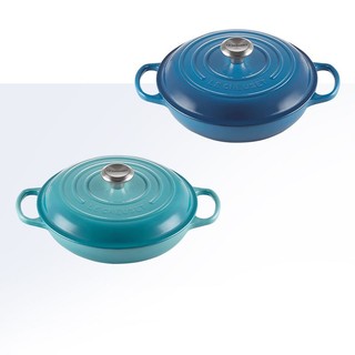 LE CREUSET 酷彩 法国酷彩Le Creuset30cm纯铸铁双耳珐琅汤锅炖汤锅海鲜锅