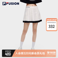 FILA 斐乐 FUSION斐乐潮牌女子网球半身裙2023年夏季新款休闲百褶短裙