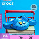 crocs 卡骆驰 洞洞鞋 男女童儿童包头沙滩鞋拖鞋/207013 海蓝-456 35(215mm)