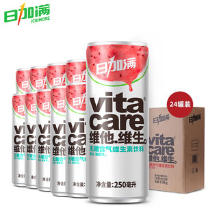 日加满 维生素水 西瓜海盐无糖含气饮料 250ml*24罐