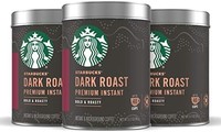 STARBUCKS 星巴克 高级速溶咖啡 — 深色烘焙 — 100% 阿拉比卡咖啡 — 3 罐（总共最多 120 杯）