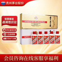 88VIP：MOUTAI 茅台 贵州茅台酒白酒53度茅台条茅50ml*5瓶*2盒酱香型白酒金条白条酒水