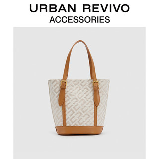 URBAN REVIVO2023夏季新款女时髦感老花提花手提斜挎包UAWB32329