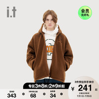 it :CHOCOOLATE男装连帽卫衣冬季潮流摇粒绒拉链上衣3054