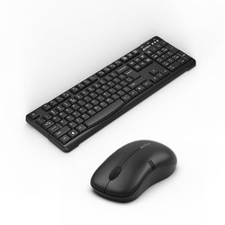 A4TECH 双飞燕 WKG-1000无线键鼠套装 台式电脑笔记本外接办公打字薄膜键盘鼠标套装无线便携 黑色