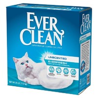 EVER CLEAN 铂钻 EverClean美国进口猫砂铂钻蓝白标高效除臭猫沙25磅*2盒 膨润土