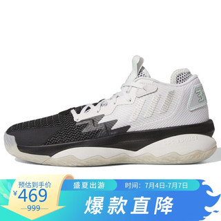 adidas 阿迪达斯 Damian Lillard系列 Dame 8 男子篮球鞋 GY0379 黑白 40.5