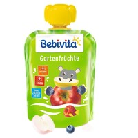 PLUS会员：Bebivita 贝唯他 婴儿苹果蓝莓覆盆子果泥 90g