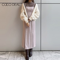 COCO DEAL 22春夏新款复古可调节绑带背带鱼尾连衣裙女72115029