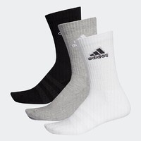 adidas 阿迪达斯 CUSH CRW 3双装中筒袜男女跑步运动袜
